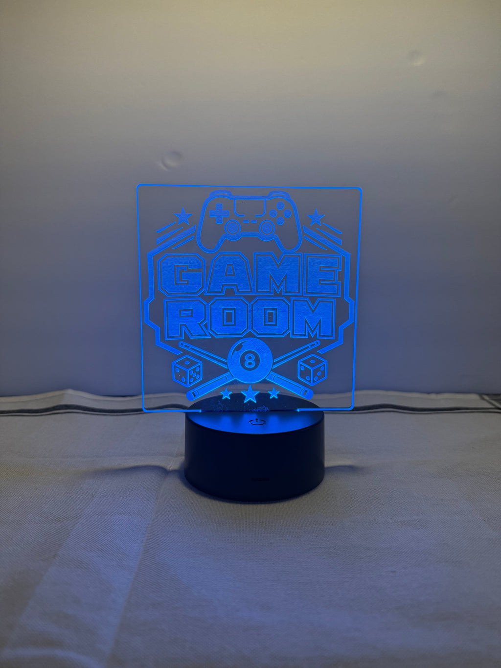 Game Room Customized Laser Engraved Acrylic LED (16 color) Light
