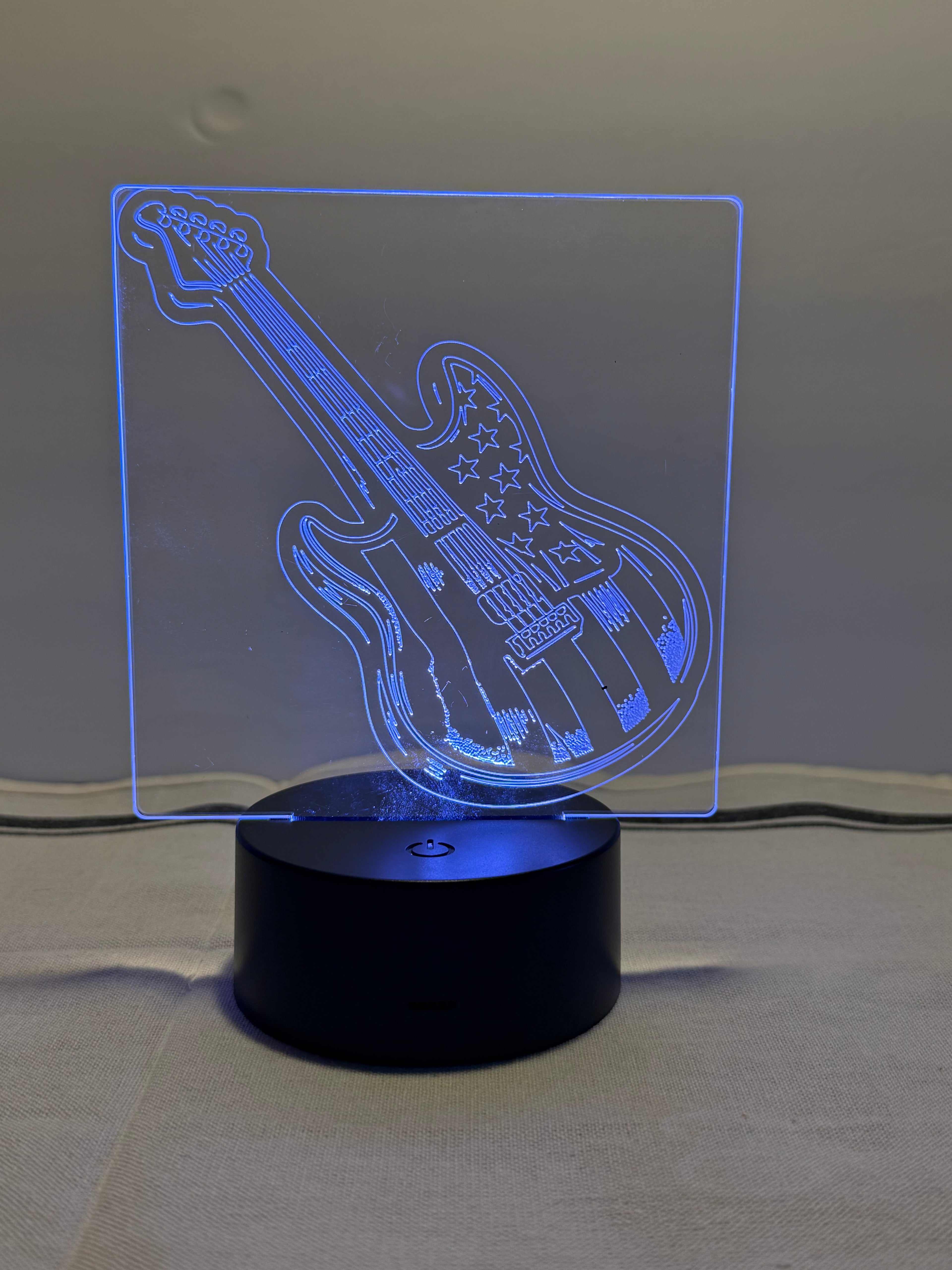 Guitar Customized Laser Engraved Acrylic LED (16 color) Light