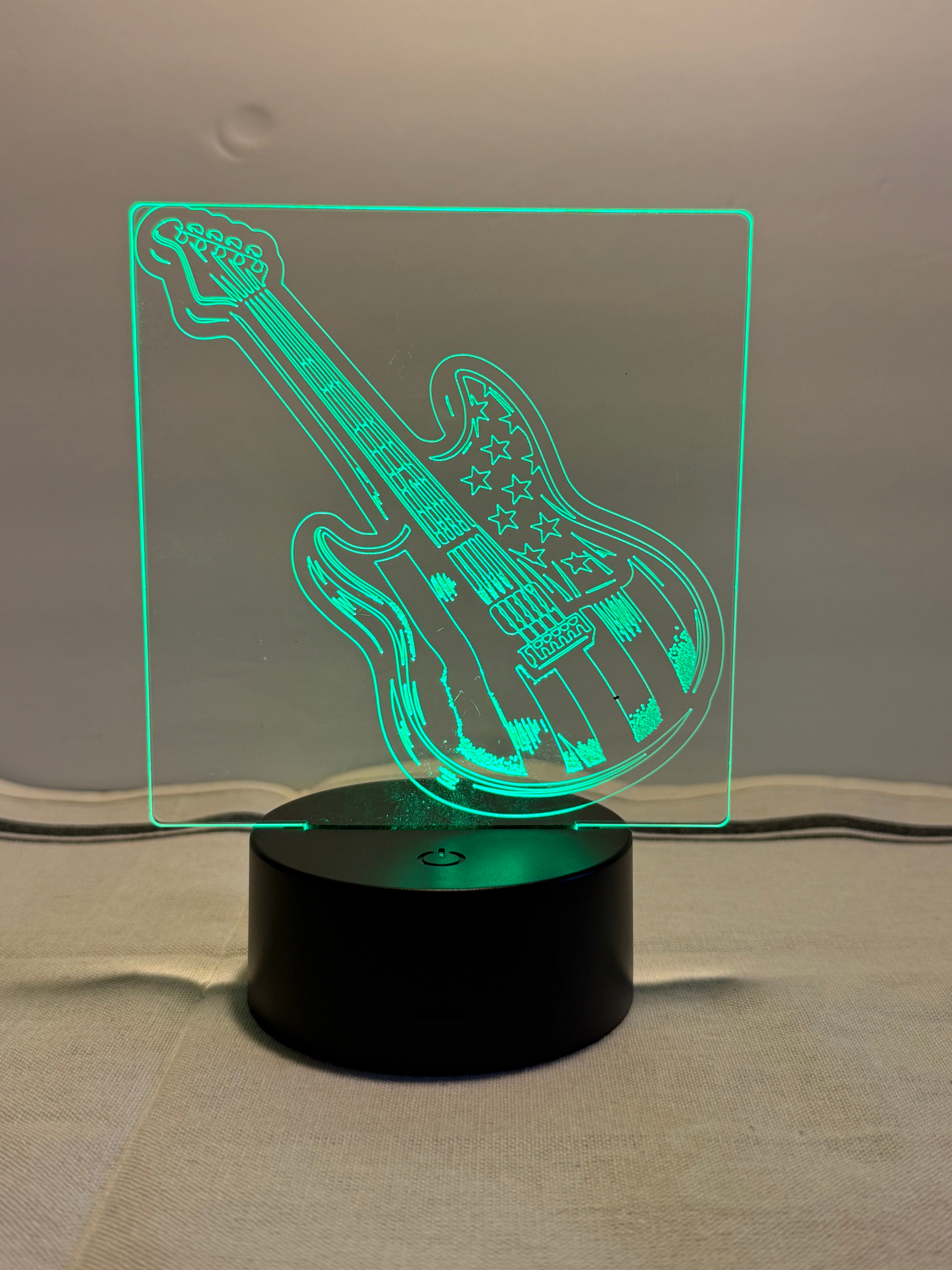 Guitar Customized Laser Engraved Acrylic LED (16 color) Light