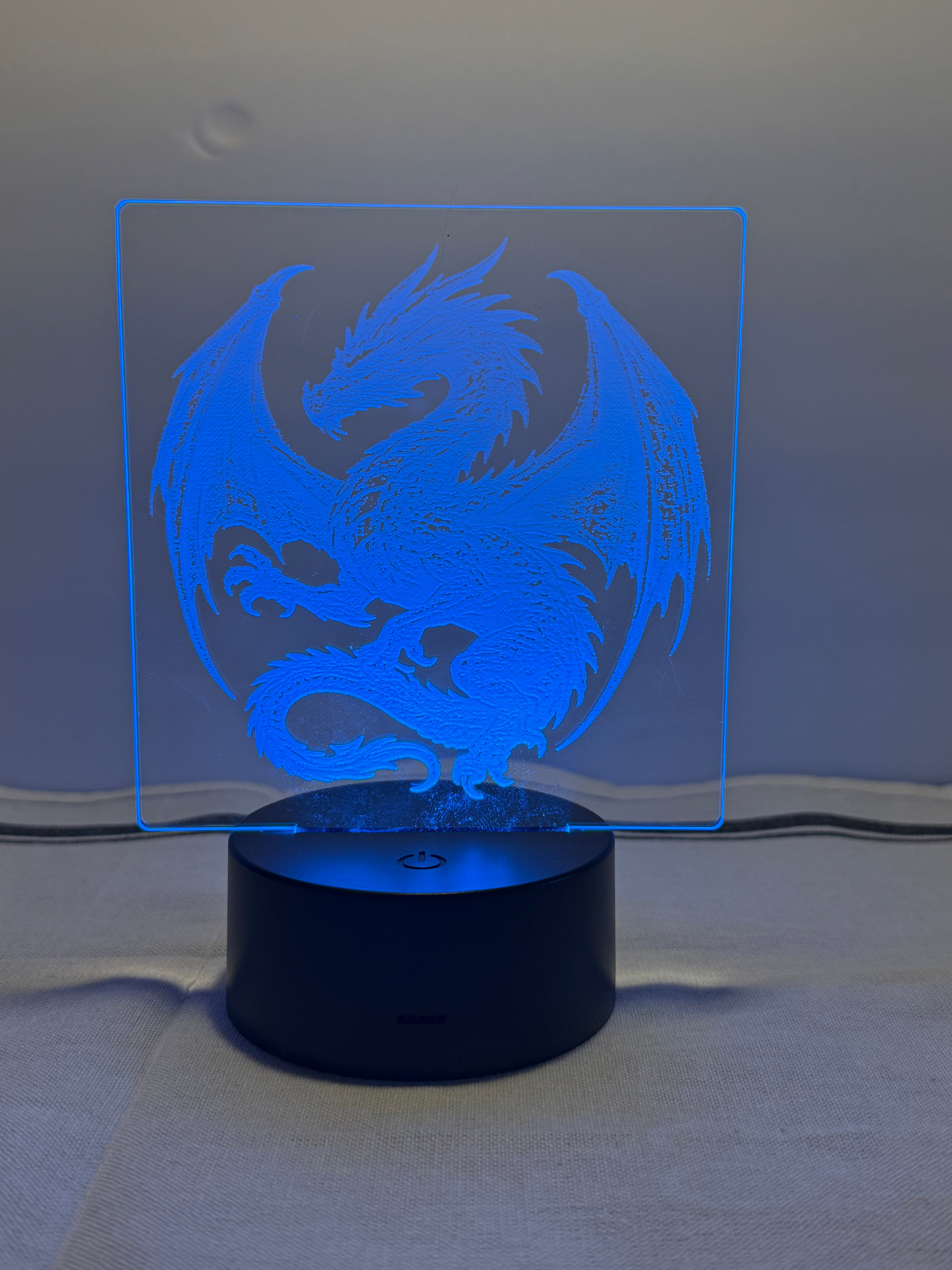 Dragon Customized Laser Engraved Acrylic LED (16 color) Light