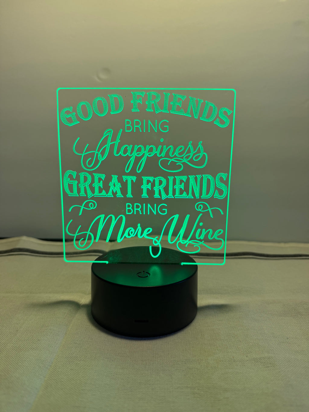 Great Friends Customized Laser Engraved Acrylic LED (16 color) Light