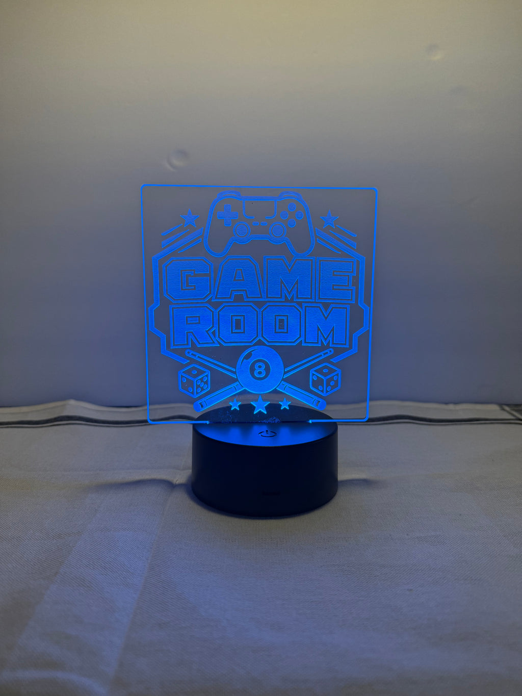 Game Room Customized Laser Engraved Acrylic LED (16 color) Light
