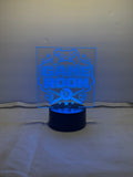Game Room Customized Laser Engraved Acrylic LED (16 color) Light