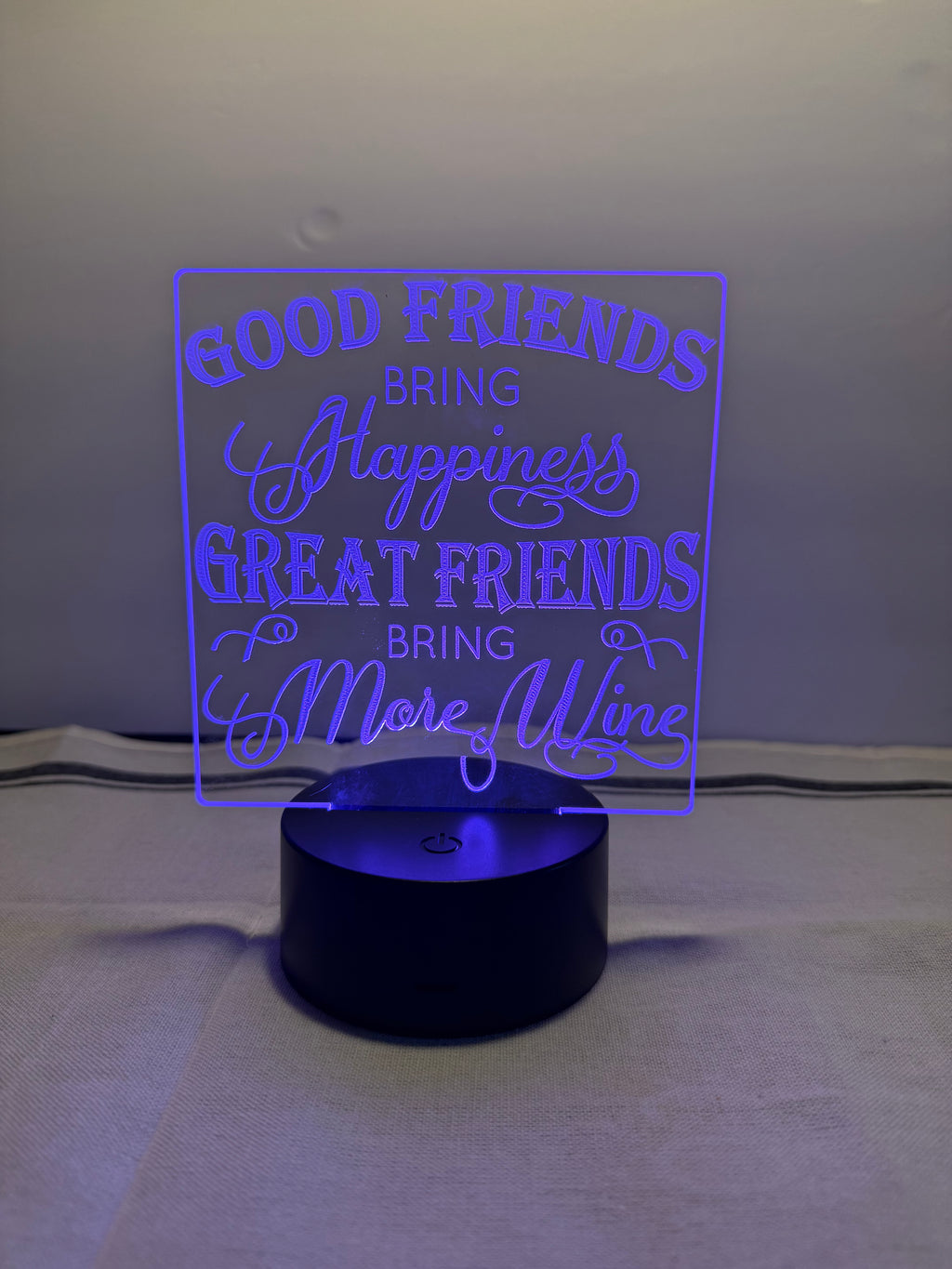 Great Friends Customized Laser Engraved Acrylic LED (16 color) Light