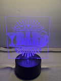 Bar Customized Laser Engraved Acrylic LED (16 color) Light