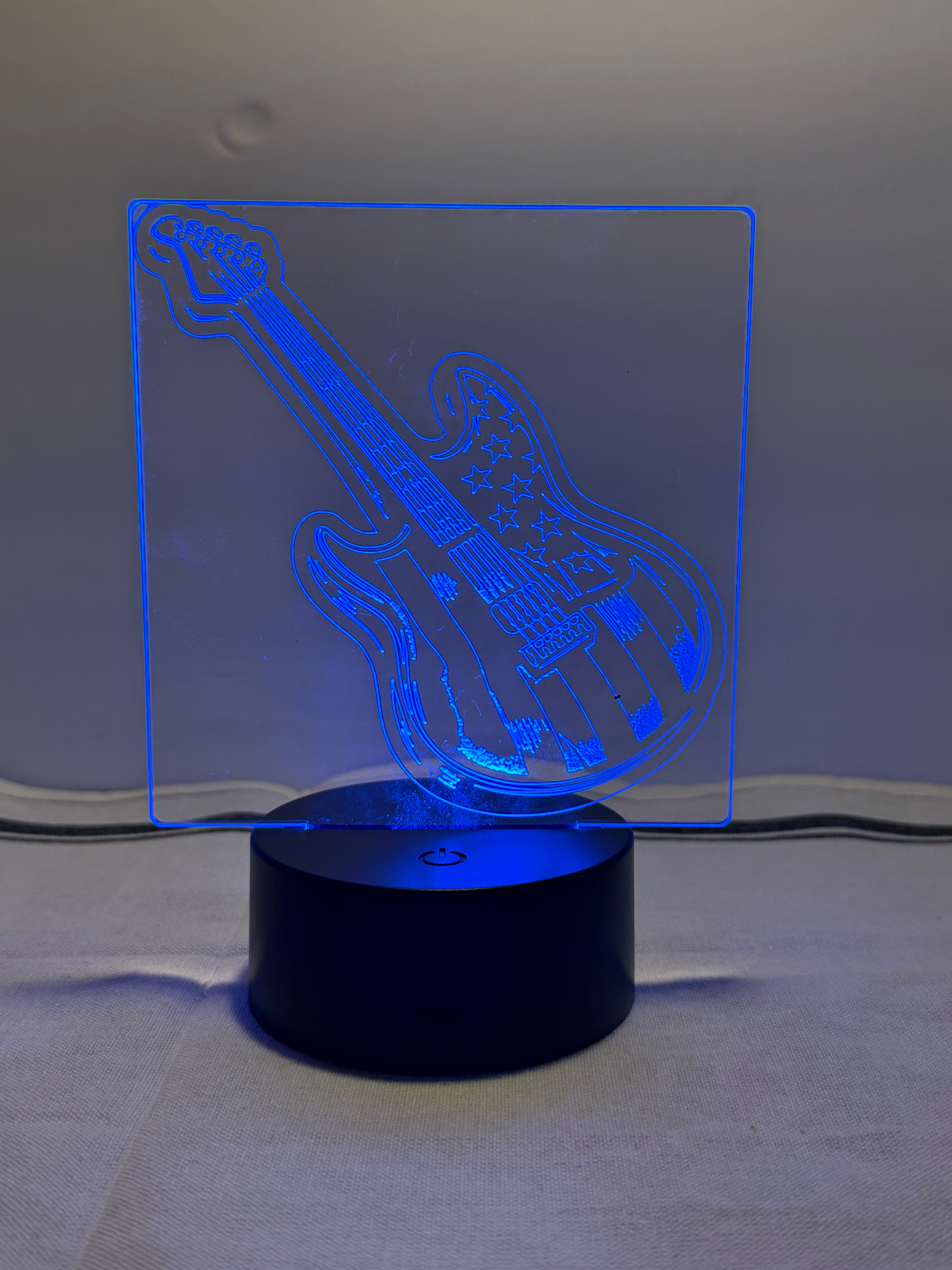 Guitar Customized Laser Engraved Acrylic LED (16 color) Light