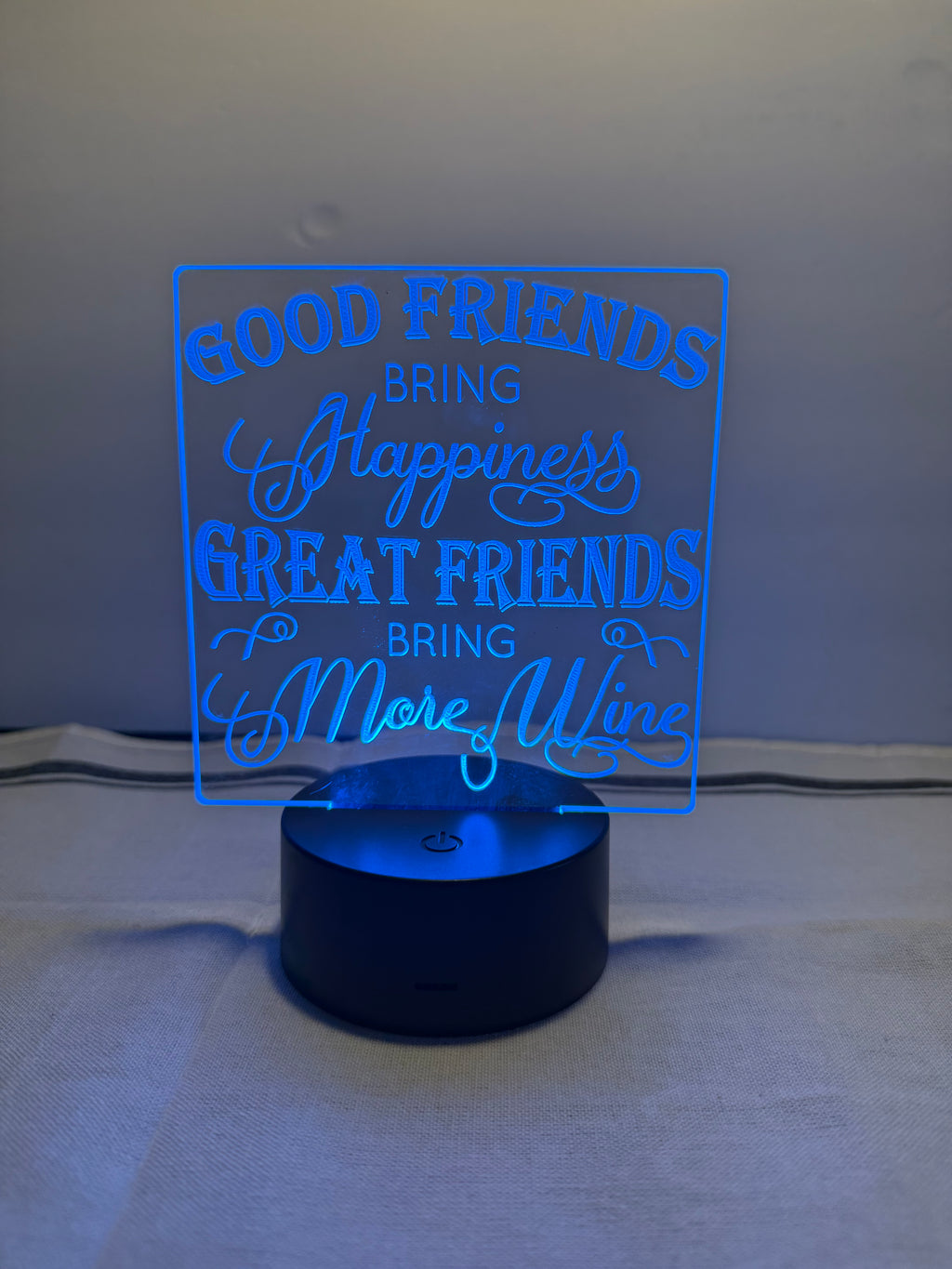 Great Friends Customized Laser Engraved Acrylic LED (16 color) Light