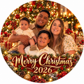 Personalized Family Glass Christmas Ornament