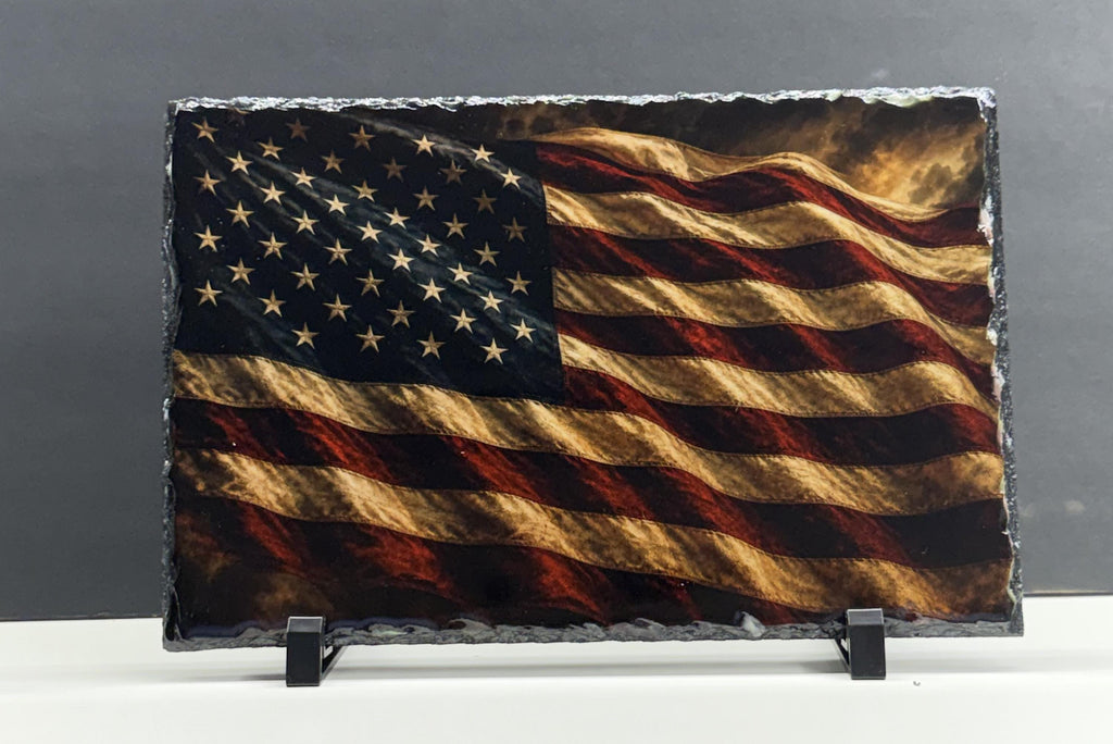 American Flag Slate Tile