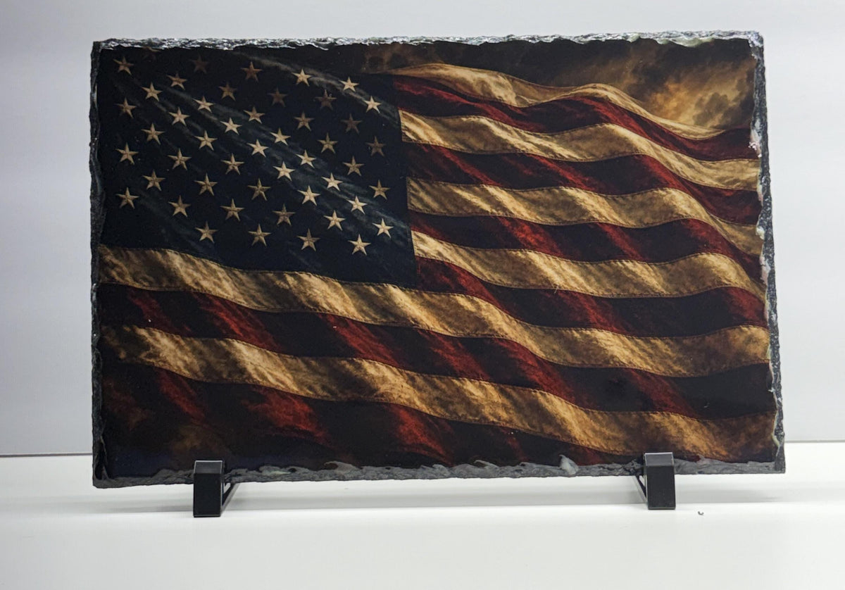 American Flag Slate Tile
