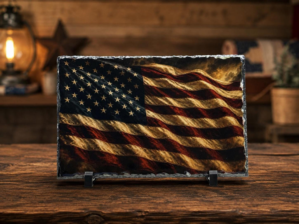 American Flag Slate Tile