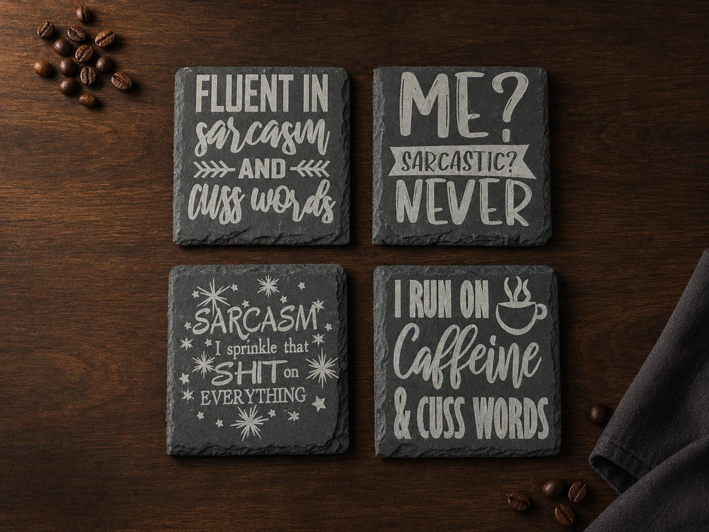 Laser Engraved Slate Tiles