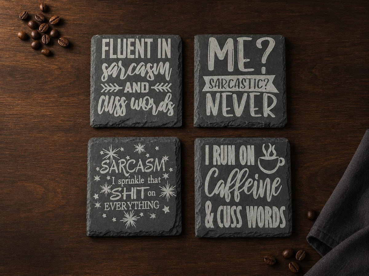 Laser Engraved Slate Tiles
