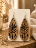 Laser-Cut Teardrop Dangle Earrings