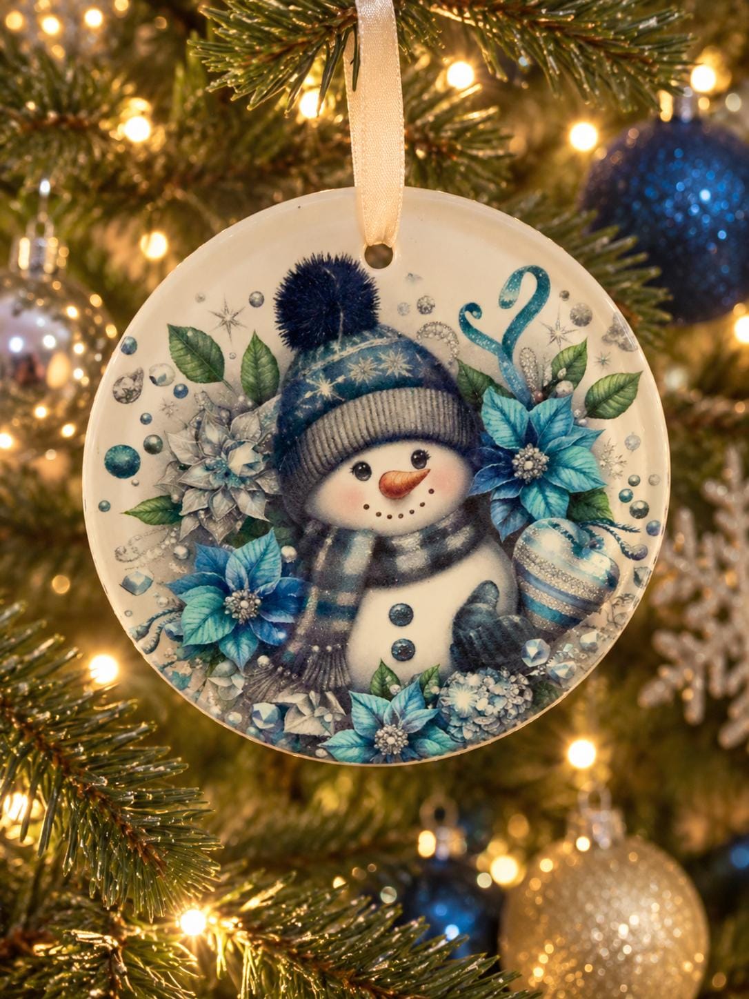 Happy Snowman Ornaments