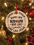Love like Jesus 4" Glass Ornament