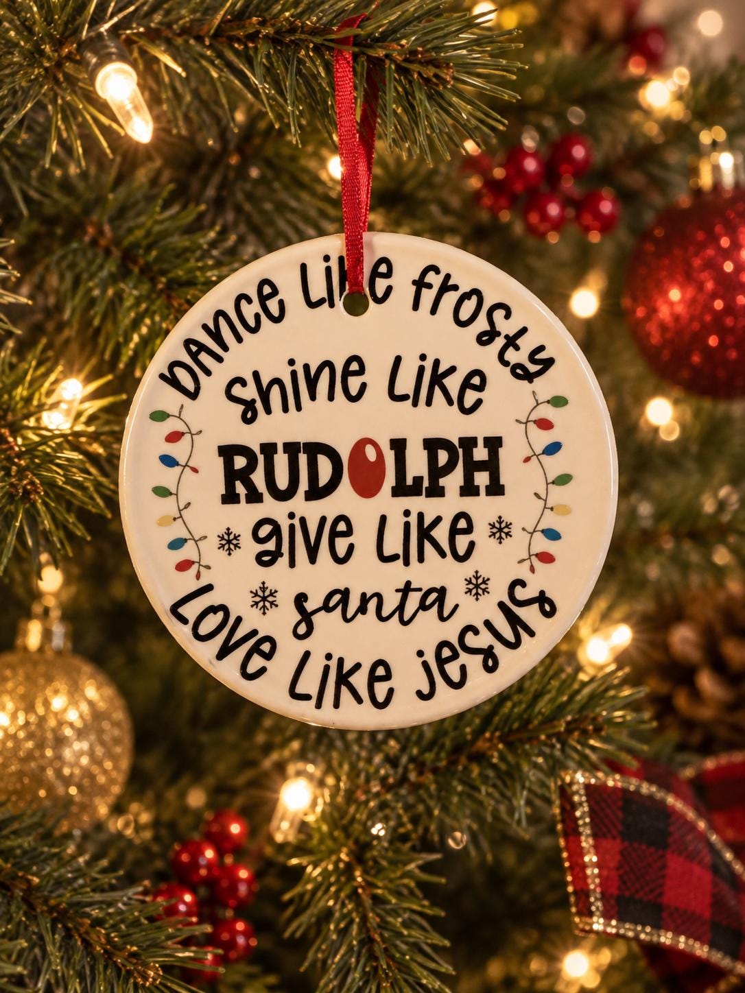 Love like Jesus 4" Glass Ornament